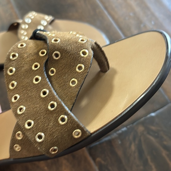 NWT Zara Brown Studded Sandals with size 40/US 9 - Picture 4 of 7